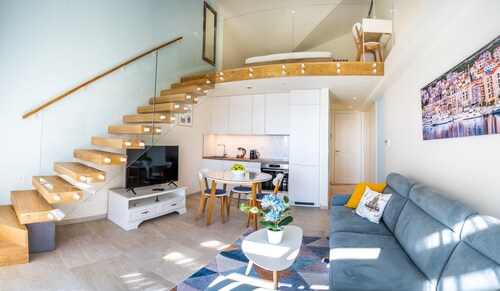 Example residence with a staircase from the vacation homes collection