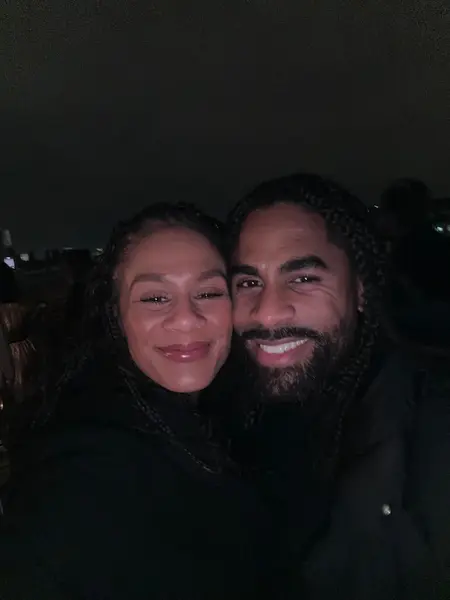 Shaun and Rebekah together in the evening