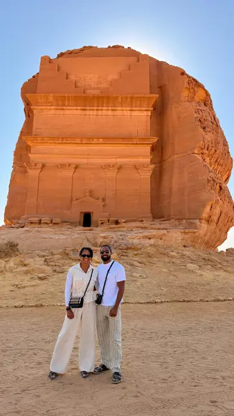 Shaun and Rebekah exploring the desert together
